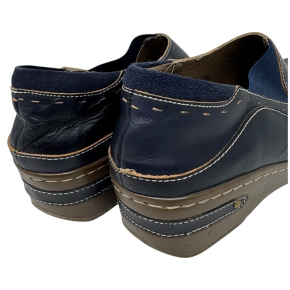 L'artiste Burbank Navy Slip On Clog Shoes - Picture 5 of 12